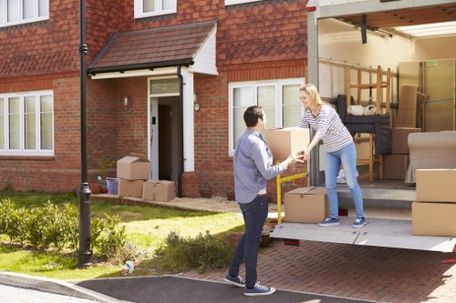 Professional removals and storage service in Wembley with moving boxes and transport planning