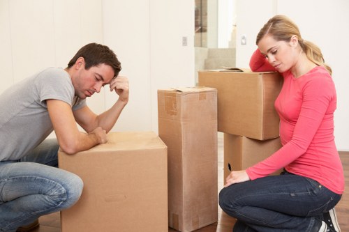 Careful packing materials and labelled boxes for a Wembley move